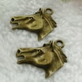 thumbnail image 4 of K-KED 100 pcs bronze plated horse head charms pendant 30x25mm B245, 4 of 4