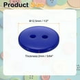 thumbnail image 2 of 20pcs Resin Sewing Button, 12.5mm (1/2") 2 Holes Round Craft Buttons, Navy Blue, 2 of 6