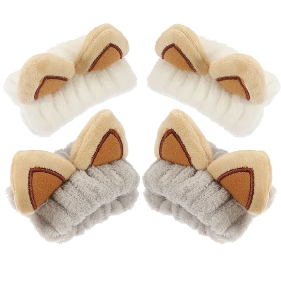 FENGGUIQU 4Pcs Makeup Wristband Lightweight Elastic Band with Plush Edges for Spa and Hospital Use