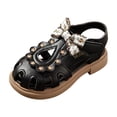 thumbnail image 3 of Viluyesy Girls Casual Spring Summer Sandals Soft Sole Closed Toe Princess Style Sandals for Toddlers and Kids Black Size 10 M, 3 of 10