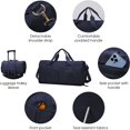 thumbnail image 3 of Petit Sac de Sport pour Femmes avec Compartiment pour Chaussures à Poche Mouillée Sac de Voyage Fourre-Tout Sac de Cabine Sac de Nuit Sac de Fin de Semaine pour Femmes, 3 of 5