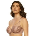 thumbnail image 5 of Paramour by Felina | Lotus Embroidered Unlined Bra | Ultra-Light (Rose Tan, 32D), 5 of 6