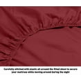 thumbnail image 3 of 1200 Thread Count 100% Cotton Solid Sheet Set (King, Burgundy), 3 of 4