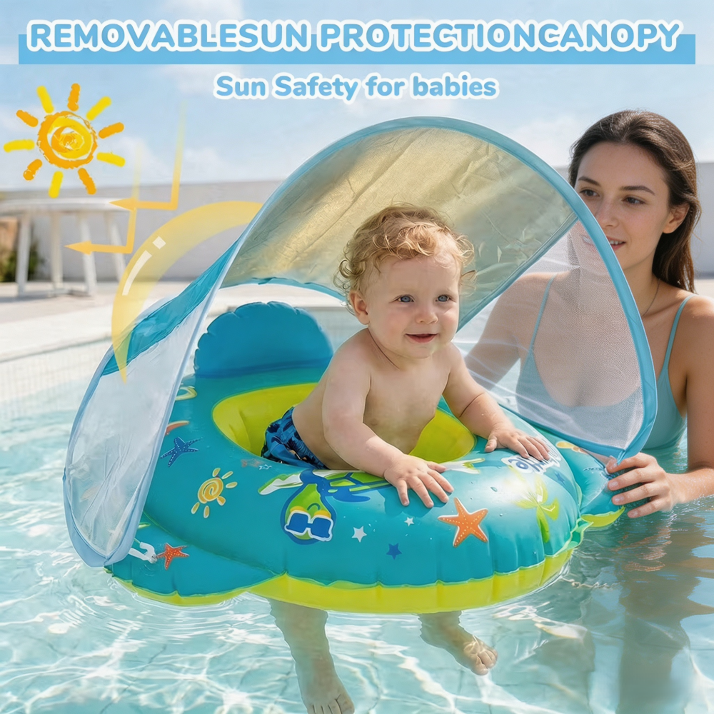 Swfoer Baby Pool Float with Canopy, Ages 1-5 photo 4