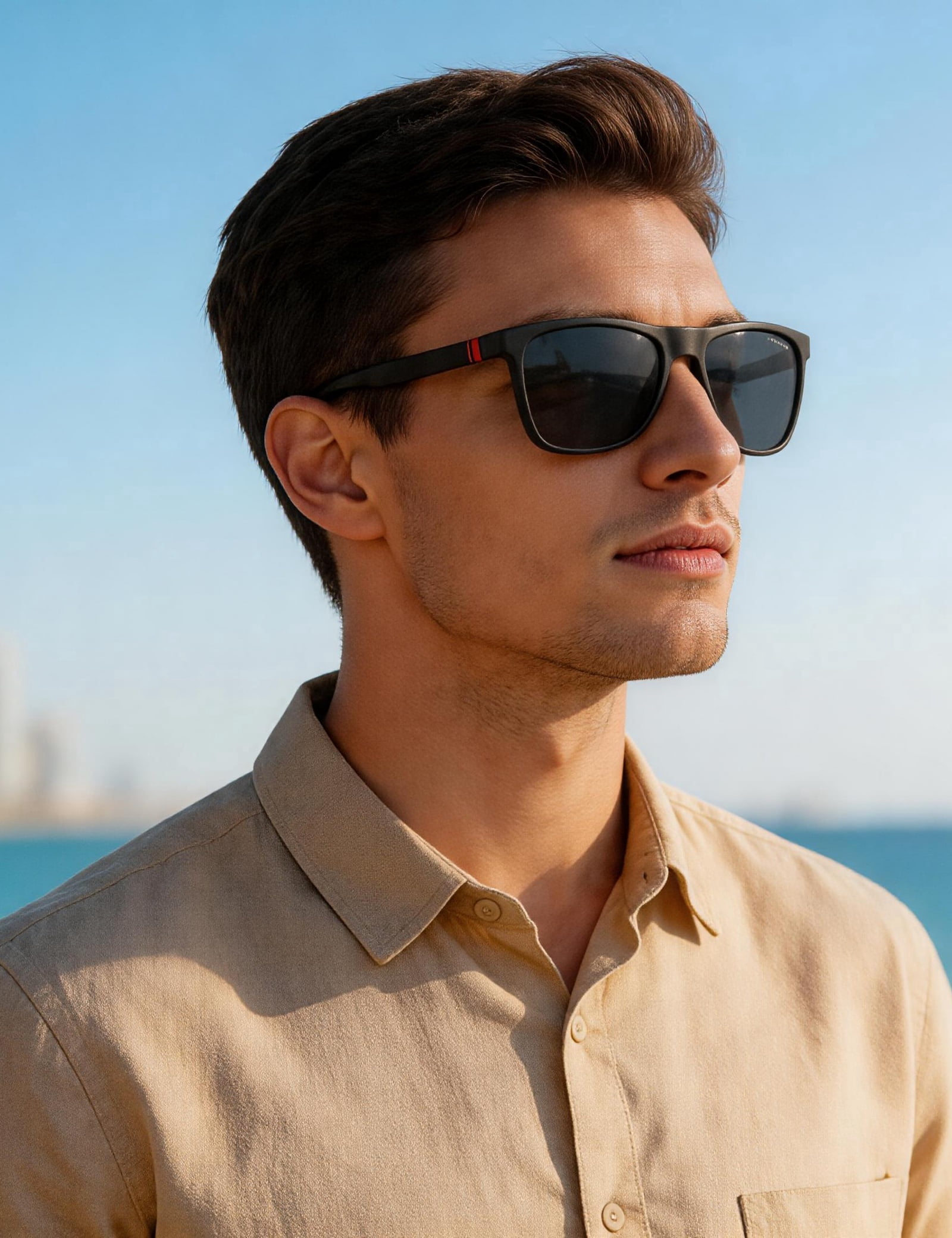 PUKCLAR Men's polarized sunglasses TR90 Frame UV400 Sport Sunglasses