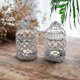 thumbnail image 3 of 4 Pcs Decorative Lanterns Candle Holder Hanging , Silver, 3 of 5