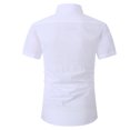 thumbnail image 4 of YYDGH Mens High Stretch Dress Shirts Short Sleeve Button Up Shirts Business Casual Shirt with Pocket White S, 4 of 6