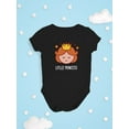 thumbnail image 3 of Little Princess Slogan Design | . Bodysuit Baby's | Size Black,6M, 3 of 4
