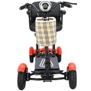 Bangeran Long Range Electric Medical Scooter 25 MILES, Powerful Li-on Battery Large Seat, Foldable Portable - Matte Red