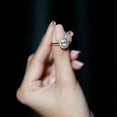 thumbnail image 6 of Rosec Jewels Vintage Inspired Engagement Ring for Women - Oval Moissanite Ring (6X8 mm, 1.75 ct), 14K Rose Gold, US 9.00, 6 of 8