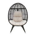 thumbnail image 5 of Linon Kipling Modern Oval Indoor Outdoor Rattan Egg Chair, Brown, 5 of 9