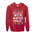 thumbnail image 2 of Wild Bobby Deck The Halls With Matzo Balls Hanukkah Sweater | Holiday Premium Graphic Hoodie Sweatshirt, 2 of 5