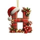 thumbnail image 1 of Adornos Navideños con Monograma Acrílico de 26 Letras y Gorro de Papá Noel | Adornos Colgantes 2D para Árbol de Navidad | Decoración Navideña para El Hogar | Adornos Navideños Multiusos para Chimenea, 1 of 5