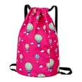 thumbnail image 2 of Unisex Printed Adjustable Shoulder Strap Oxford Cloth Drawstring Backpack Storage Bag for Sports Yoga, 2 of 8