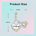 thumbnail image 2 of ARVALILS 925 Sterling Silver August Birthstone Charm, Birthday Pendant for Bracelets & Necklaces, 2 of 7