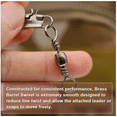 thumbnail image 6 of 100Pcs Barrel Swivel with Interlock Snap Stainless Steel Cross Snap Sea Fishing, 6 of 10