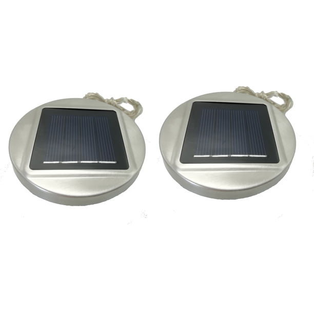 Cateissary Reemplazo de tapas solares ABS de 5 cm con 30 LED impermeables para exteriores, luz solar de repuesto para linterna Iluminación y accesorios 20 luces de colores (2)