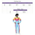 thumbnail image 4 of MesaSe 80s HipHop Costumes Outfits  Retro Tracksuit  Patchwork Zip Up Long Sleeve Coat and Pants, 4 of 4