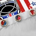 thumbnail image 4 of Homewish Hockey Helemt Black Out Curtains,Colorful Stars Print Curtains Pack of 2 (42x63 Each),Red Blue White Bedroom Curtains For Kids Boy,Microfiber Bedroom Decor, 4 of 6