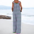 thumbnail image 5 of Summer Fashion Plus Size Jumpsuits for Women Petite Printed Jumpsuit Casual Button Pocket Sleeveless Wide Leg Trousers, 5 of 7