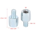 thumbnail image 3 of 2pcs 8mm RH to 8mm LH Rearview Mirrors Reverse Adapter Screws Bolt Silver Tone for Motorcycle Bike E-bike, 3 of 6