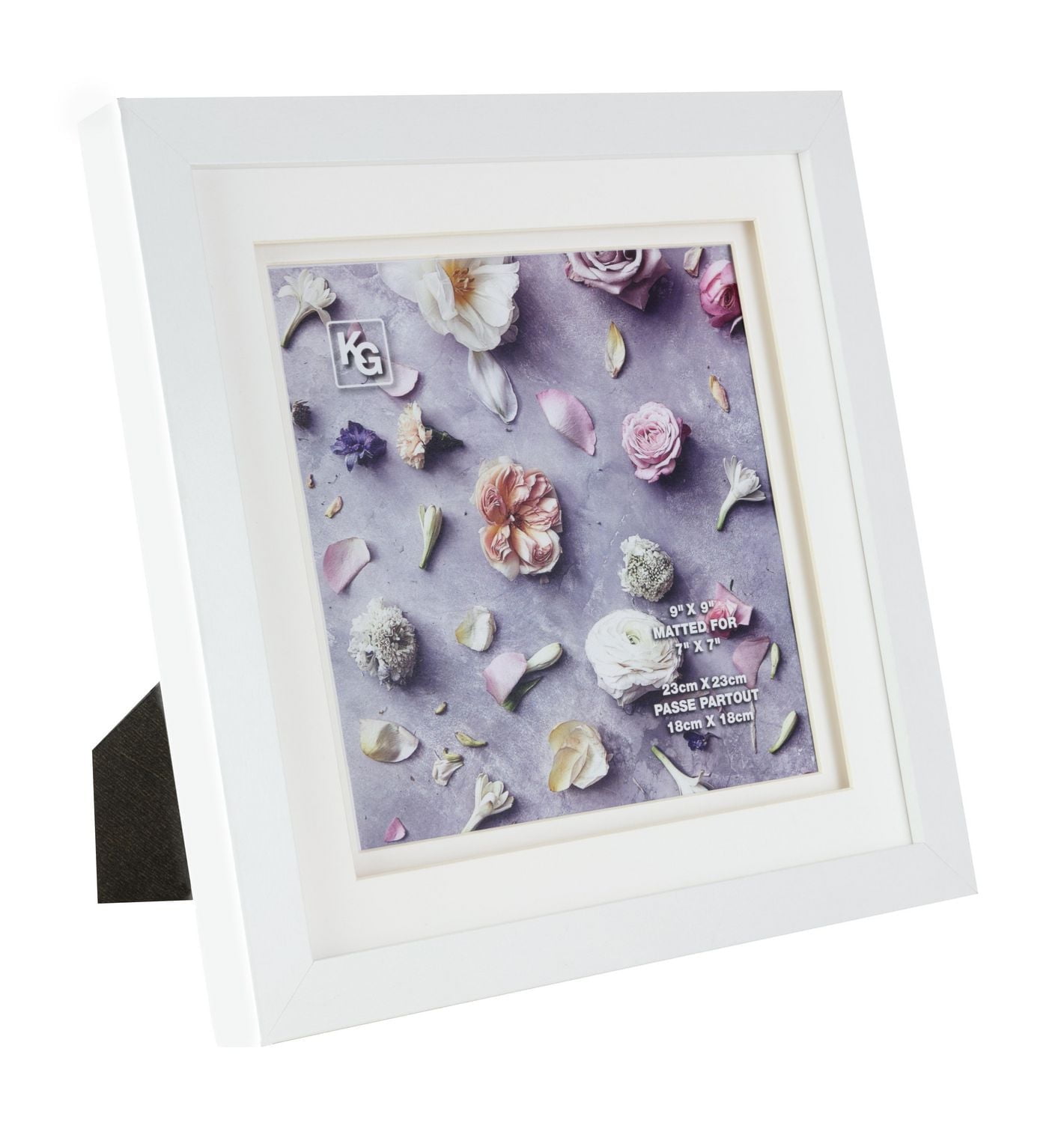 kieragrace KG Morgan Double Mat Frame – 9-Inch by 9-Inch, White