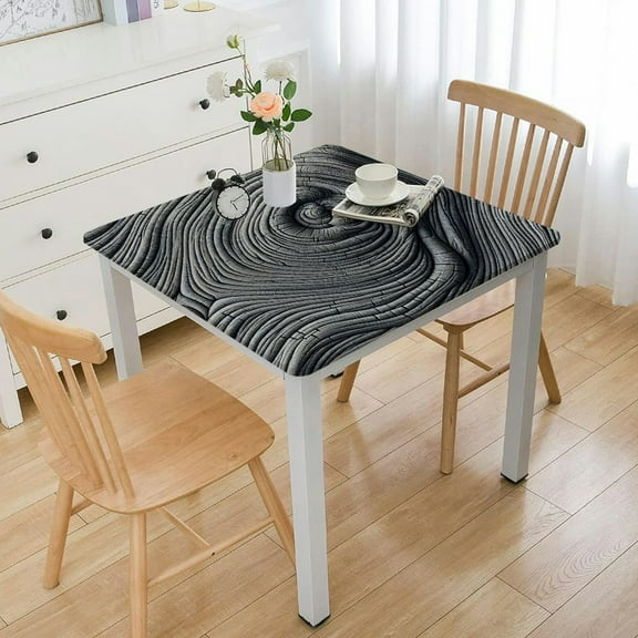 HAOXIT Table Cloth Cotton Fabric Tablecloths for Rectangle Picnic Tables Natural Vintage Washable Table Covers 44''x44''