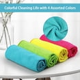 thumbnail image 3 of Microfiber Cleaning Cloth, 8 Pack Cleaning Rags, Cleaning Towels with 4 Color Assorted, 11.5"X11.5"(Green/Blue/Yellow/Pink), 3 of 10