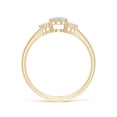 thumbnail image 2 of Angara Natural Opal Ring - Tapered Shank Oval Opal Ring with Trio Diamond Accent for Women | October Birthstone Jewelry | 14K Yellow Gold Opal Ring (Ring Size = 12.5), 2 of 10