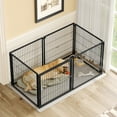 thumbnail image 3 of Jopath 63.7" Indoor Dog Cage with Top Pet Cage Dog Kennel for Medium Dogs Puppy Dog Playpen Black 63.7"L x 34.2"W x 31.7"H, 3 of 8