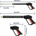thumbnail image 5 of Pistolet Laveuse à Pression Haute Pression, Raccord M22 en Acier Inoxydable, Tige d'Extension à Longueur Réglable, Poignée Ergonomique, Verrou à Gâchette, Raccord à Raccordement Rapide, Universel, 5 of 5