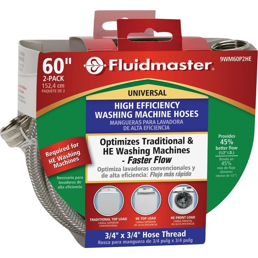 Fluidmaster 3/4 Hose 3/4 Hose Braided Stainless Steel 60 in. L Supply Line