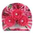 thumbnail image 1 of MIASHUI Turban Extensible pour Tout-Petits Garçon Fille Imprimé Floral Bandeau, Rose Vif, Taille Unique, 1 of 1