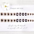 thumbnail image 4 of FCOGIN Short Round, 24 Pieces, Brown, Yellow, Heart Coffee, Acrylic False Nail, Press on Nail, 4 of 6