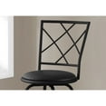 thumbnail image 3 of HomeStock Bar Stool, Set Of 2, Swivel, Bar Height, Metal, Pu Leather Look, Black, Contemporary, Modern, 3 of 4
