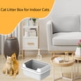 thumbnail image 4 of Cat Litter Box for Indoor Cats, Semi Enclosed Kitten Potty Pan,Easy to Clean ,High Sides Detachable Cat Toilet for Kitty Rabbit Small Pet ,Gray L 48x36x22.5cm, 4 of 8