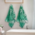 thumbnail image 4 of Green Tropical Leaves Hand Towels for Bathroom, Summer Green Frond Kitchen Towel 2 PCS Ultra Soft and Highly Absorbent Decorative Fingertip Face Bath Towels for Spa & Hotel, 28.3"x 14.4", 4 of 5