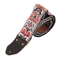 thumbnail image 1 of Correa Cruzada Oblicua Para Guitarra, Cinturón De Guitarra Con Patrón Floral Vintage De Nailon Cabeza De Cuero Cómoda Para Acústica Para Bajo ANGGREK Otros, 1 of 8