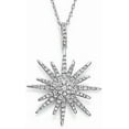thumbnail image 2 of 2Ct Round Cut VVS1 Diamond Starburst Pendant 14K White Gold Finish 18"Free Chain, 2 of 2