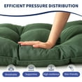 thumbnail image 6 of Outdoor Bench Cushion, 48x18x5 Inch, Waterproof Bench Cushion for Outdoor/Indoor Furniture, Tufted Patio Bench Seat Cushion, Fade Resistant Outdoor Cushions for Porch Swing Couch, Dark Green, 6 of 14