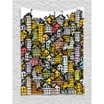 thumbnail image 1 of Urban Tapestry, Unplanned Urbanization Theme Sketched Illustration of Slums and Irregular Buildings, Wall Hanging for Bedroom Living Room Dorm Decor, 60W X 80L Inches, Multicolor, by Ambesonne, 1 of 2