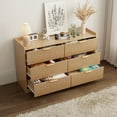 thumbnail image 2 of Tydimor Dressers for Bedroom 6 Drawers, Wide Chest of Drawers Storage Organizer, Wooden Cabinet with Anti-Tip Safety for Living Room, Hallway, 2 of 6
