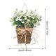 thumbnail image 2 of Corona de margaritas cesta de flores colgante decoración de pared para puerta delantera cesta de flores de primavera, 2 of 3