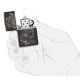 thumbnail image 2 of Zippo Skull Mushroom Design High Polish Black Pocket Lighter, 2 of 6