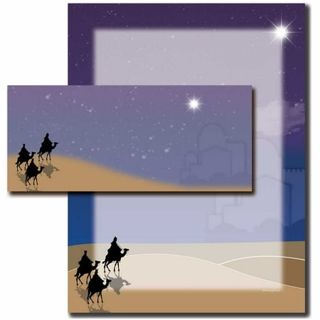 Three Kings Three Wisemen - Three Wisemen Christmas Letterhead With Matching Envelopes