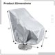 thumbnail image 5 of Funda para asiento de barco Timcorr impermeable para silla de banco de capitán pontón 24''x22''x25'', 5 of 6