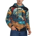 thumbnail image 2 of Sikiie Stained Glass Eagle USA Men's Hoodie, Essentials Hoodie, Sweatshirt, Pullover Hooded Sweatshirt for Men-4X-Large, 2 of 7
