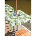thumbnail image 2 of Outdoor Tablecloth with Umbrella Hole for Patio/Picnic/Party/Camping, Green Lemons Waterproof Table Cloth Square Cover Washable, Summer Watercolor Blue Bows Fruits (60"x 60"), 2 of 9