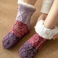 thumbnail image 2 of Knitted Ultra-Thick Slipper Home Socks, Non Slip Warm Winter Foot Slipper Socks, Fleece Lined Fuzzy Socks with Grippers, 2 of 7