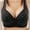 Black, variant on loopsun Womens Plus Size Bra,Woman's Fashion Bowknot Printing Comfortable Hollow Out Bra Underwear No Rims